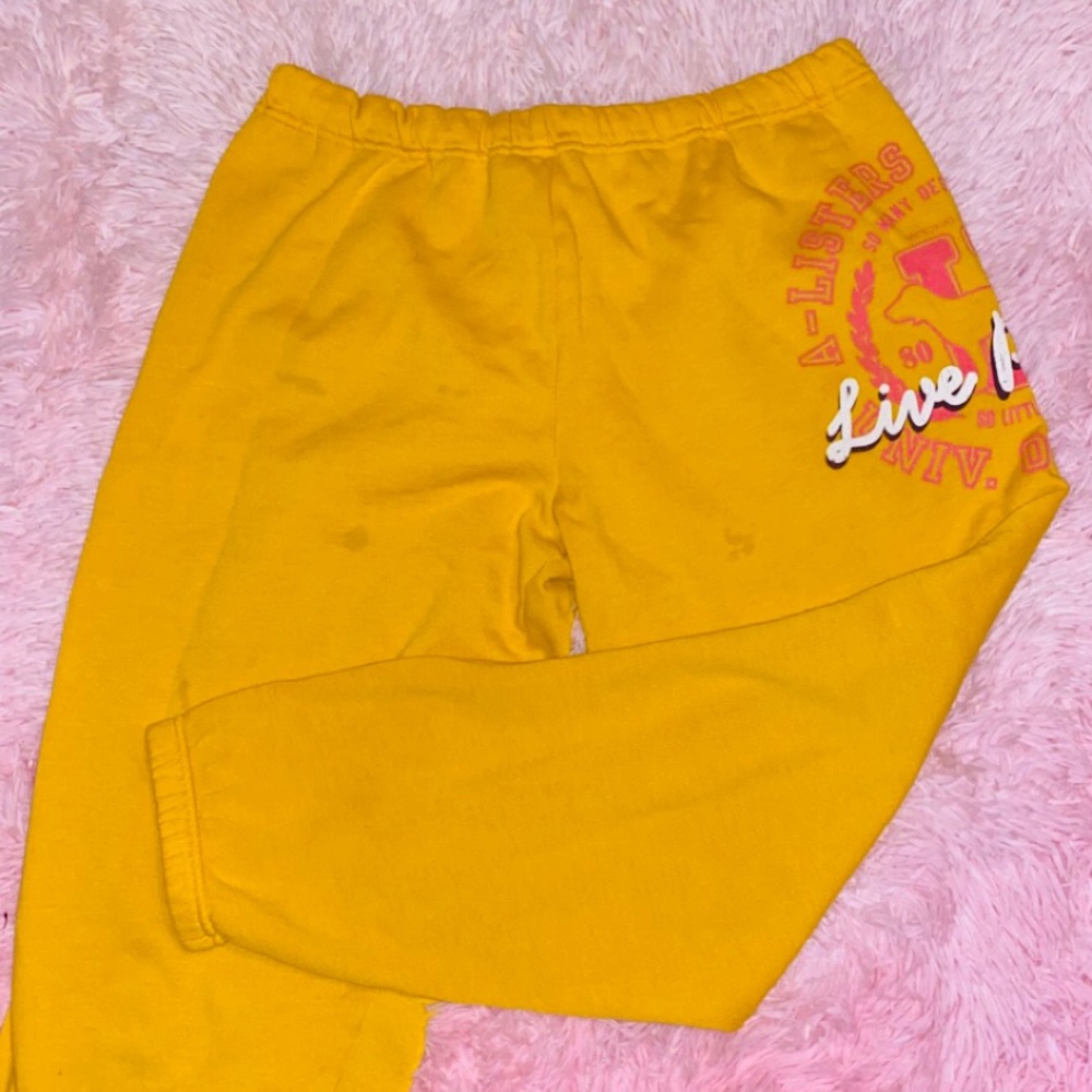VS PINK Vintage Yellow Pajama Sweatpants
